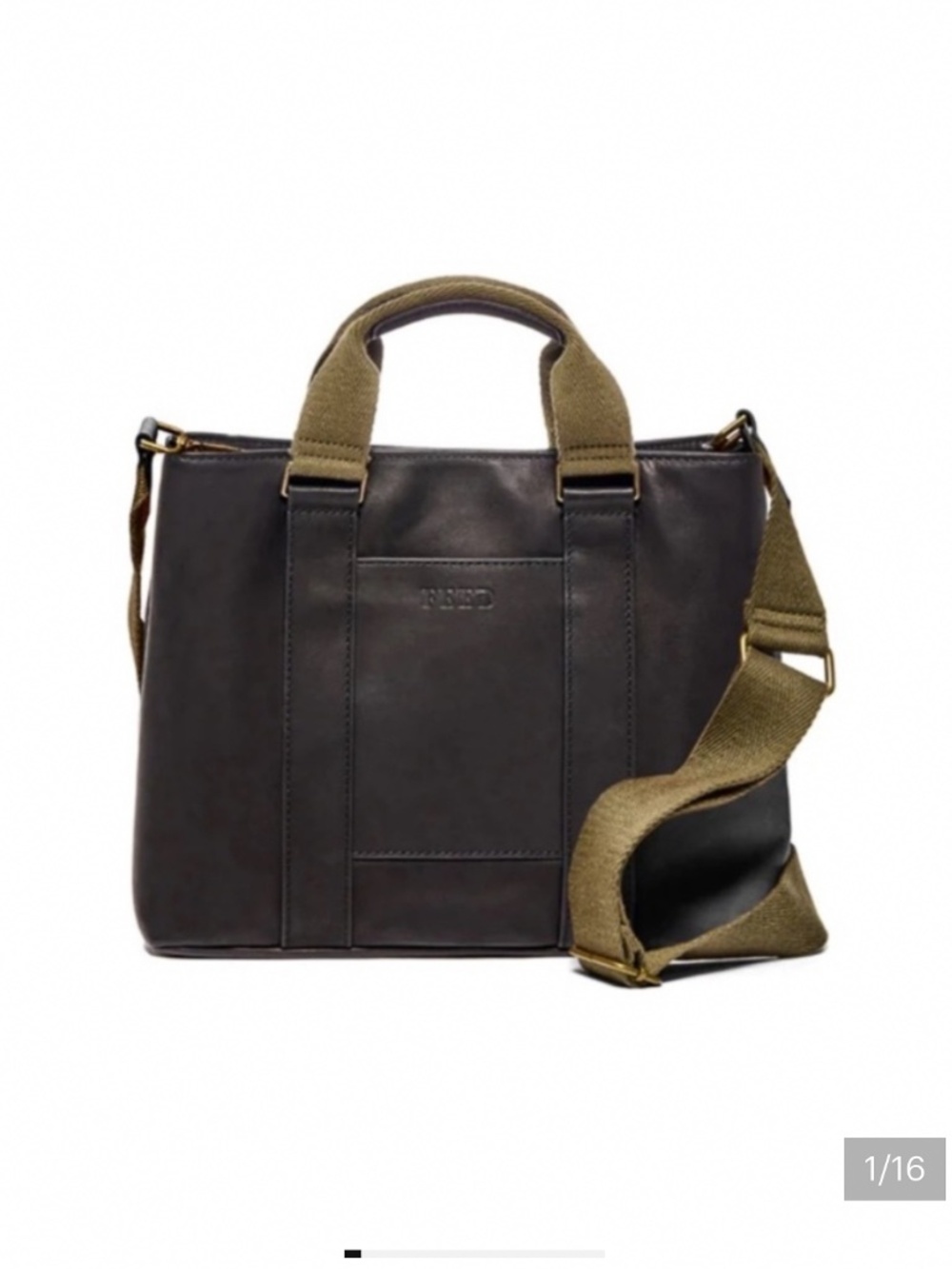 FEED Black Leather Tote Crossbody - Like New
